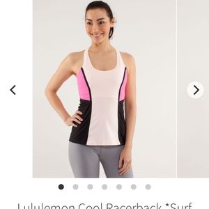Lululemon Cool Racerback *Surf Bonded Black & Pink